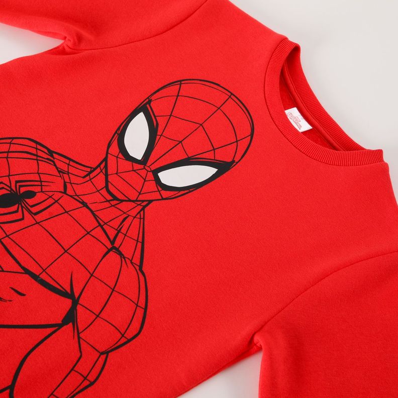 Poleron Niño Spiderman Musculos Rojo Marvel-2