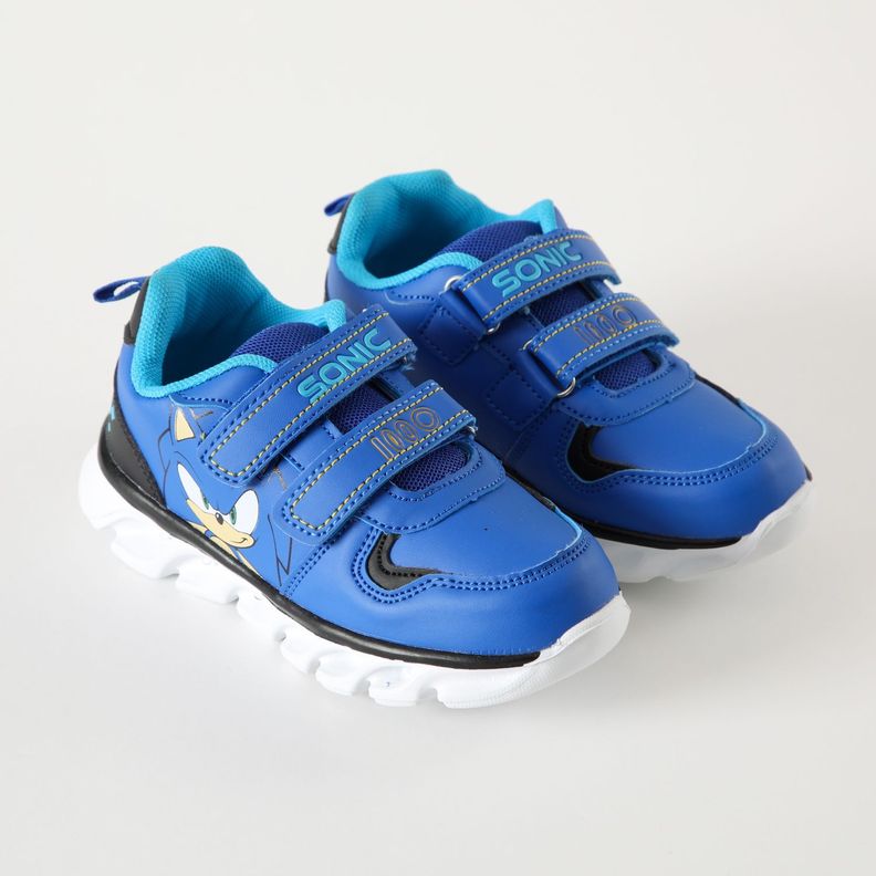 Zapatilla Con Luces Niño Enojado Azul Sonic-1