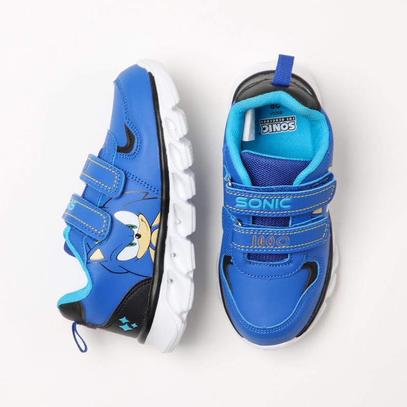 Zapatilla Con Luces Niño Enojado Azul Sonic-3