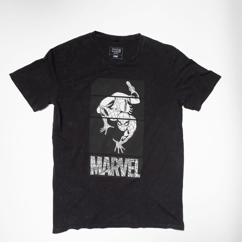 Polera Hombre  Marvel Spiderman Trepar Gris-0