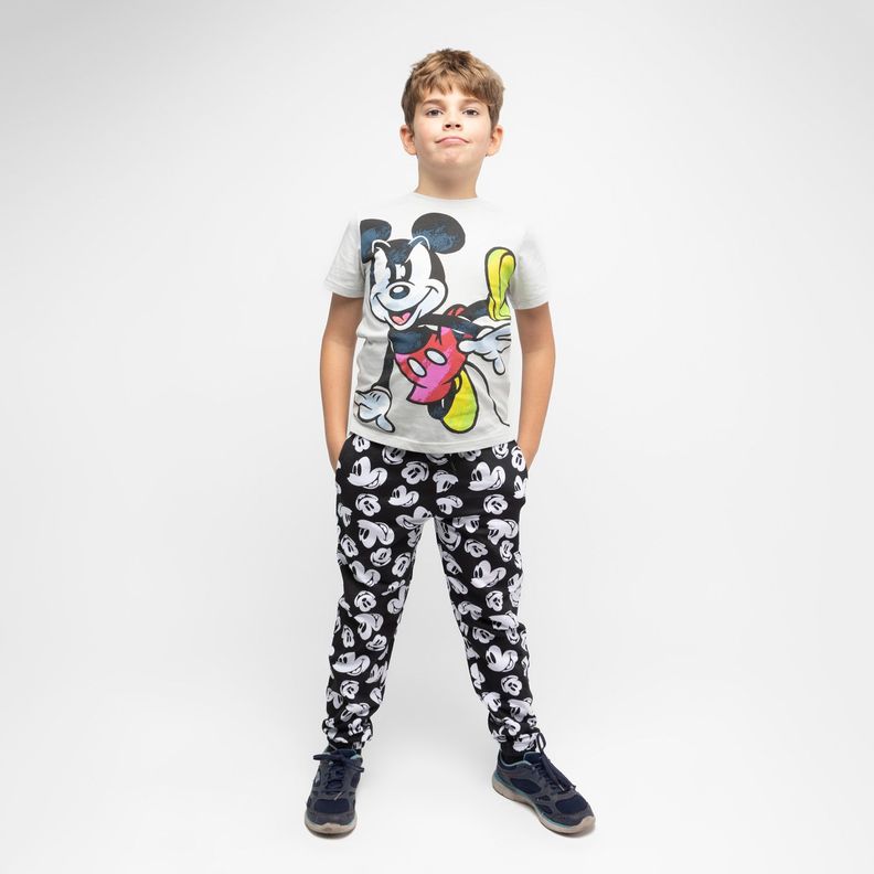 Pantalon de Buzo Niño Full Print Mickey Gris Disney-0