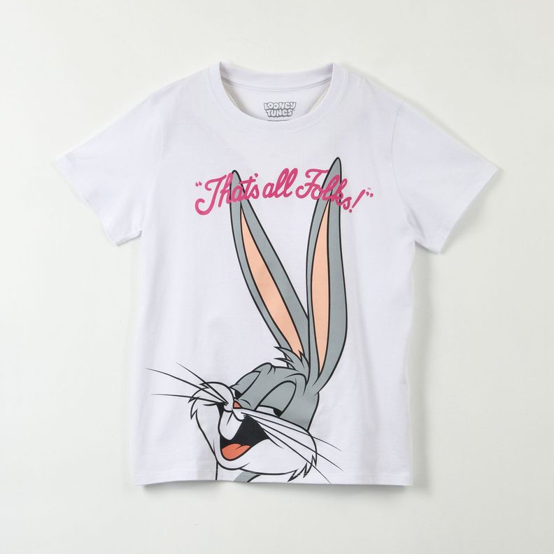 Polera Manga Corta Mujer Thats All  Blanco Looney Tunes-0