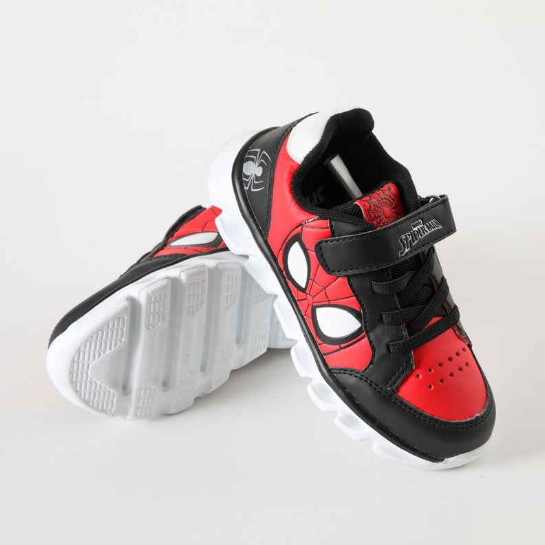 Zapatilla Con Luces Niño Personaje Spiderman Rojo Marvel-2