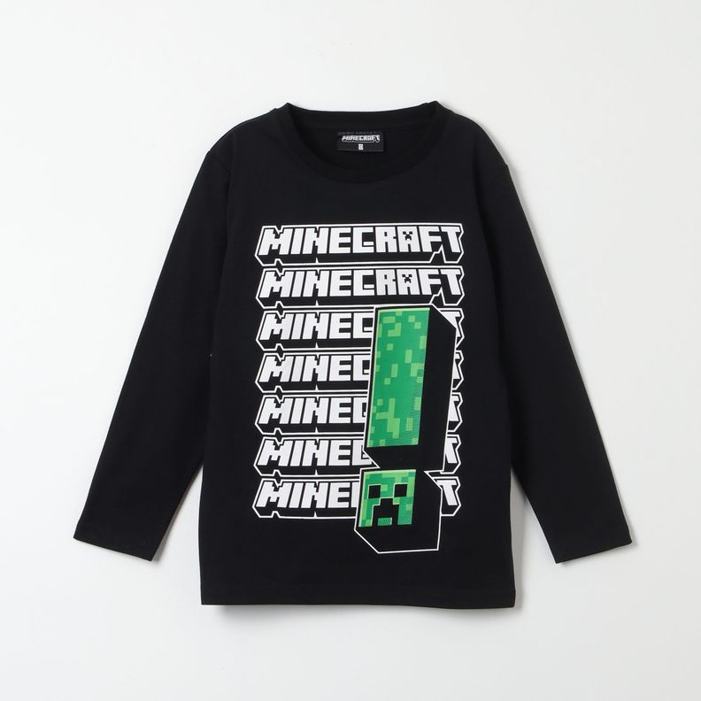 Polera Manga Larga Niño Multi Logo Negro Minecraft-0