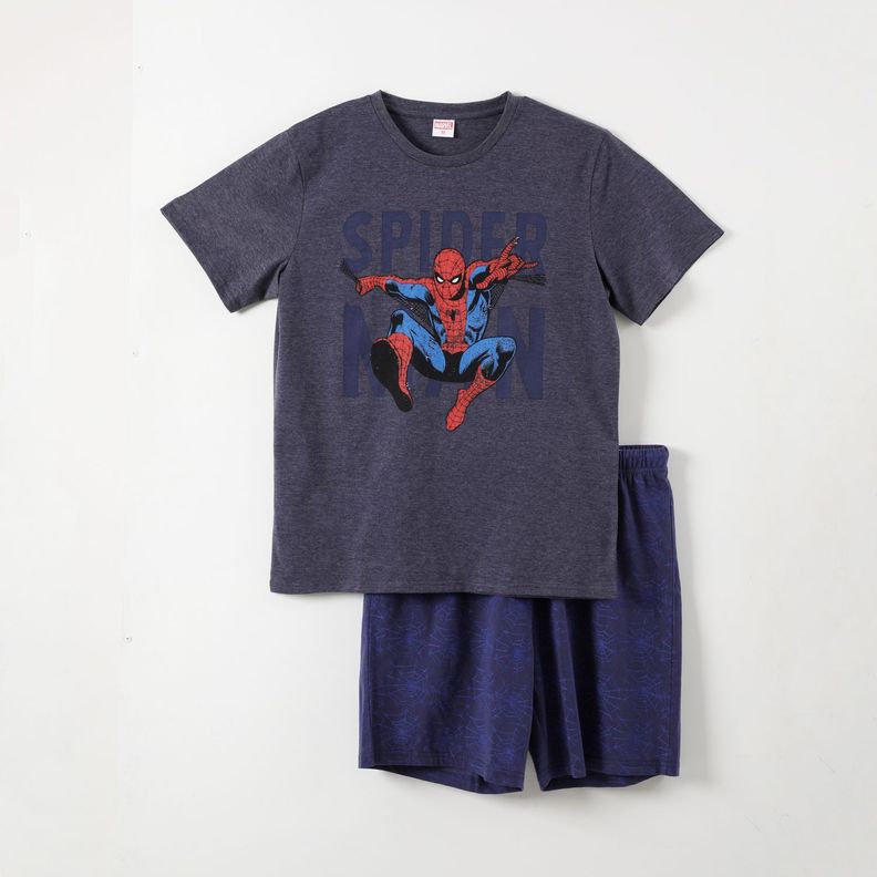 Pijama Hombre Saltando Azul Spiderman-0