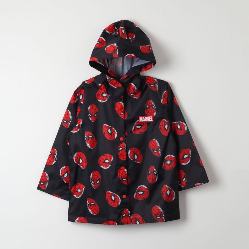 Chaqueta Impermeable Niño Spiderman Painted Back Negro Marvel-0