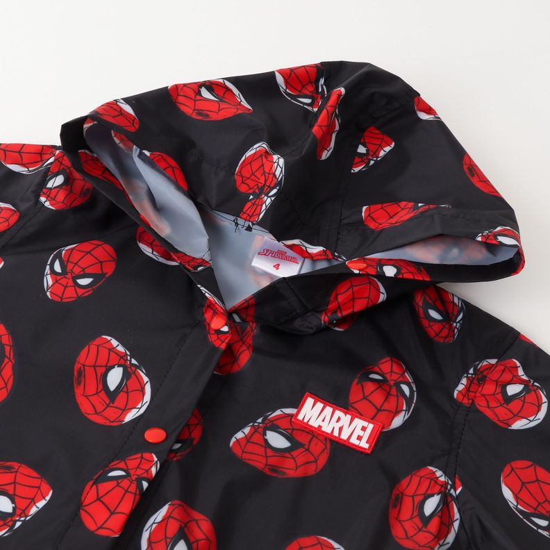 Chaqueta Impermeable Niño Spiderman Painted Back Negro Marvel-1
