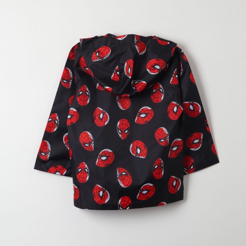 Chaqueta Impermeable Niño Spiderman Painted Back Negro Marvel-2