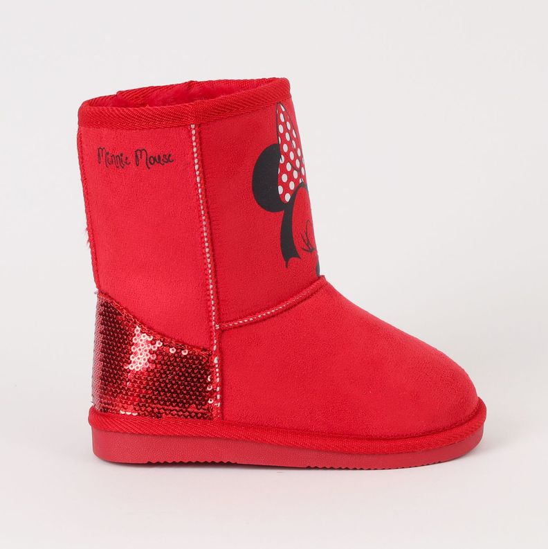 Bota Chiporro Niña Minnie Pestañas Rojo Disney-1