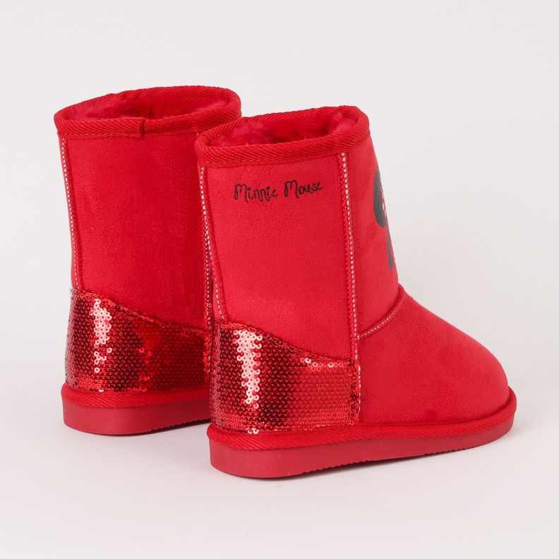 Bota Chiporro Niña Minnie Pestañas Rojo Disney-2
