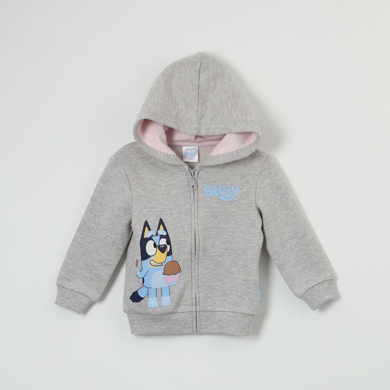 Poleron Niña Just Gris Mel Bluey-0