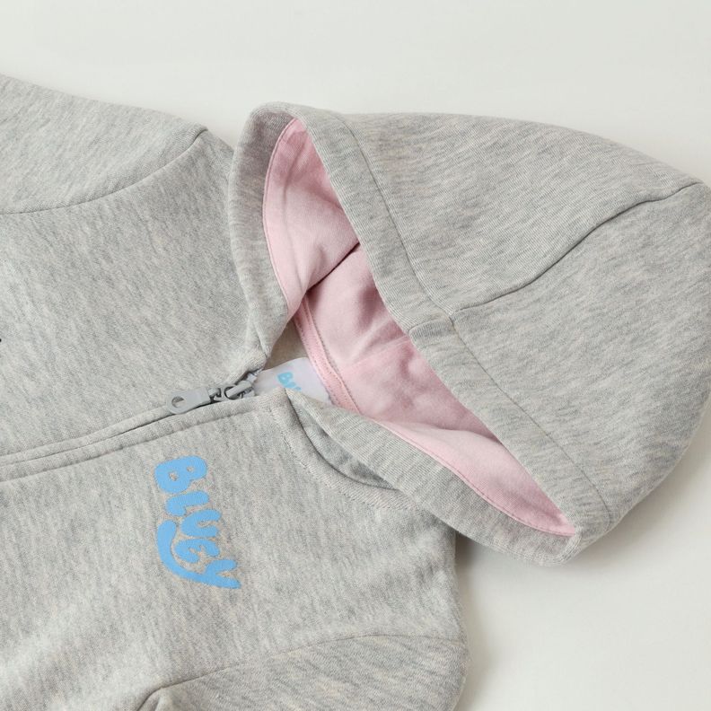 Poleron Niña Just Gris Mel Bluey-1