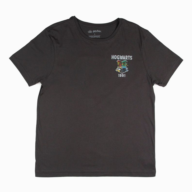 Polera Hombre Howarts 1991 Negro Harry Potter-0