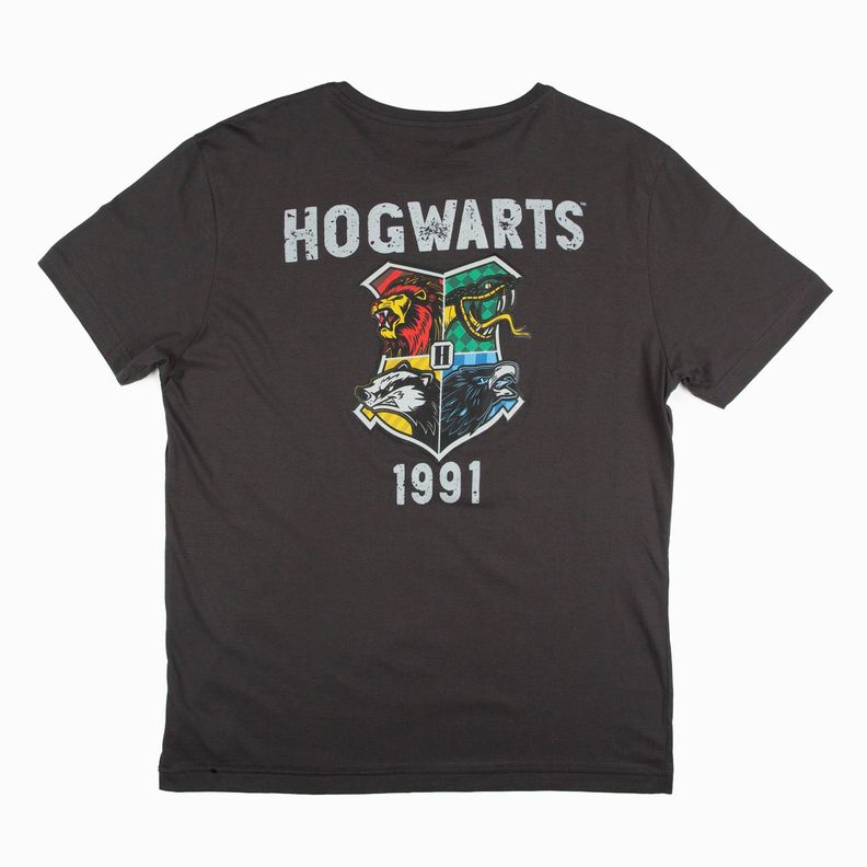 Polera Hombre Howarts 1991 Negro Harry Potter-1
