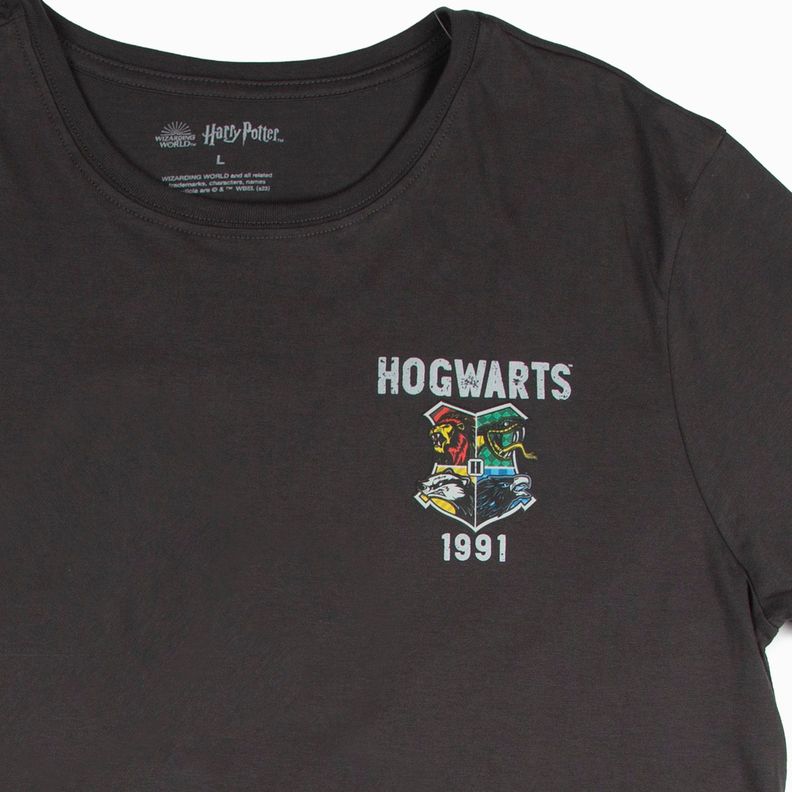 Polera Hombre Howarts 1991 Negro Harry Potter-2
