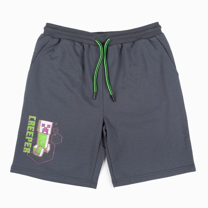 Short Niño Creeper Gris Minecraft-3