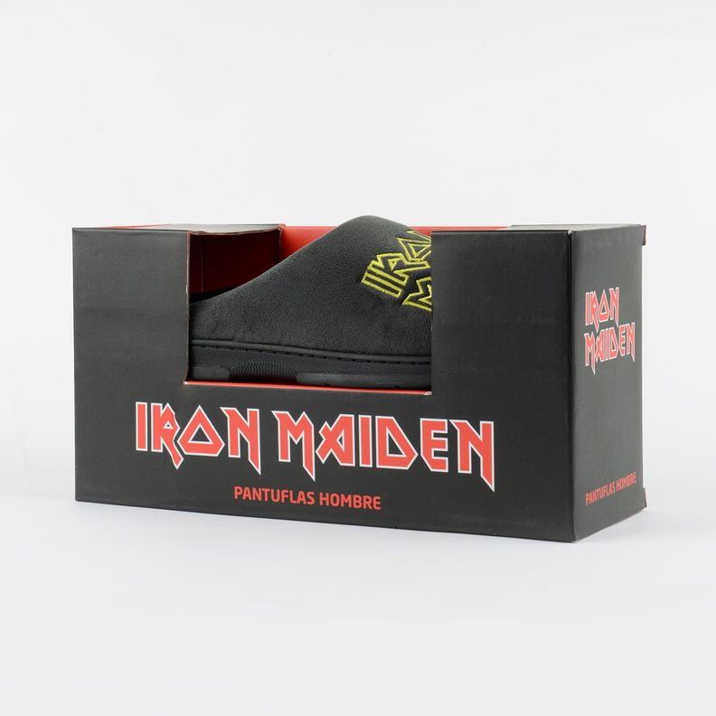 Pantufla Hombre Calaveras Gris Iron Maiden-3