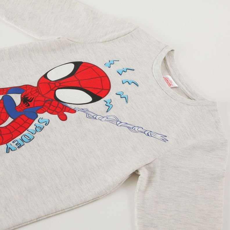 Conjunto Pijama Niño Spidey Arañitas Gris Marvel-1