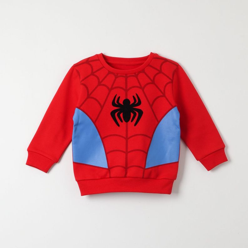 Poleron Cerrado Niño Spiderman Suit Rojo Marvel-0