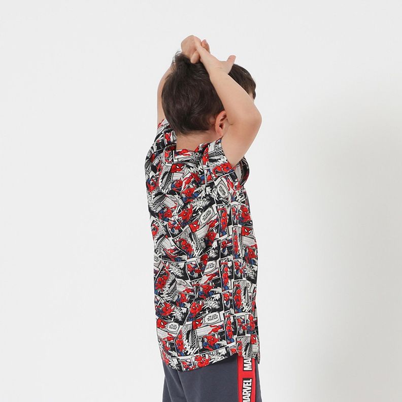 Camisa Niño Spiderman Comic Rojo Marvel-1