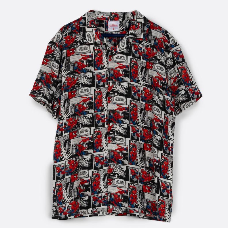 Camisa Niño Spiderman Comic Rojo Marvel-2