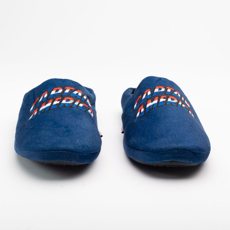Pantufla Hombre Capitan America Tri Negro Marvel-1