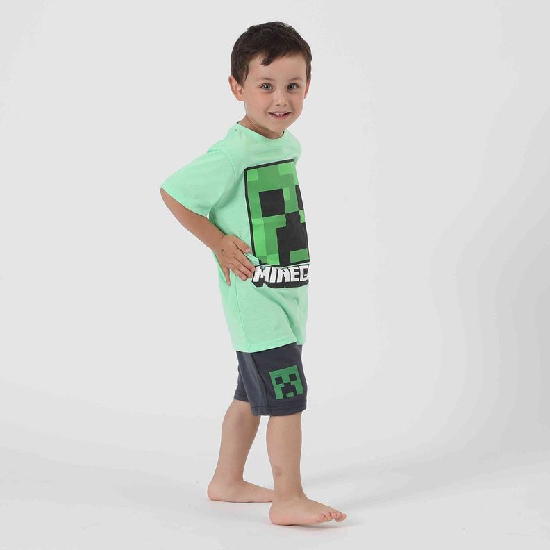 Short Niño Logo Acero Minecraft-1