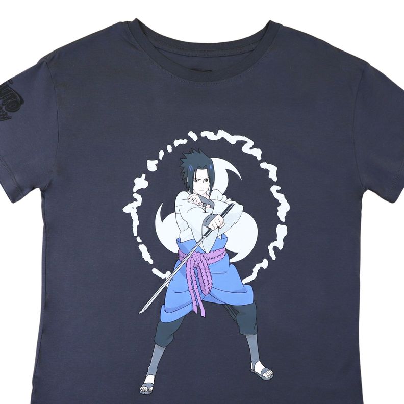 Polera Mujer Sasuke Gris Naruto-2