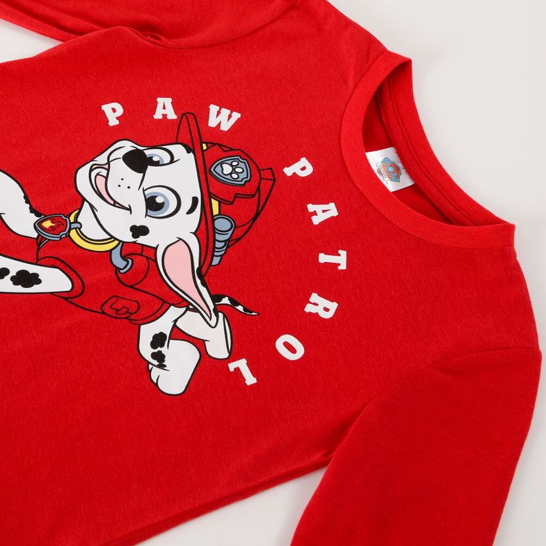 Polera Manga Larga Niño Fireman Rojo Paw Patrol-1