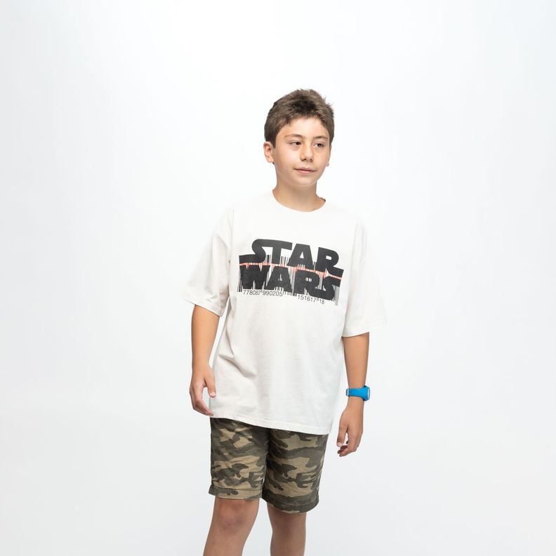 Polera Niño Logo Blanca Star Wars-0