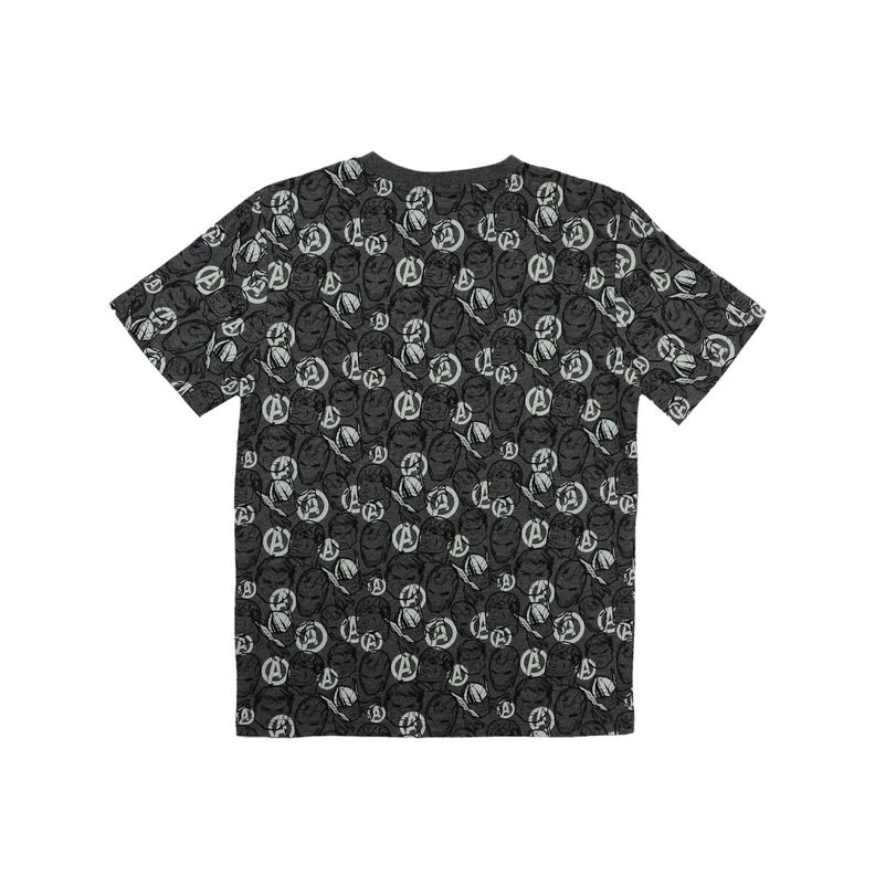 Polera Niño Avengers Caras Negro Marvel-3