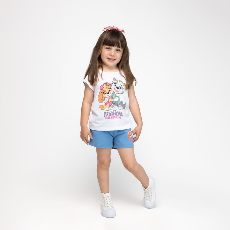 Short Niña Mini Print Azul Paw Patrol-1
