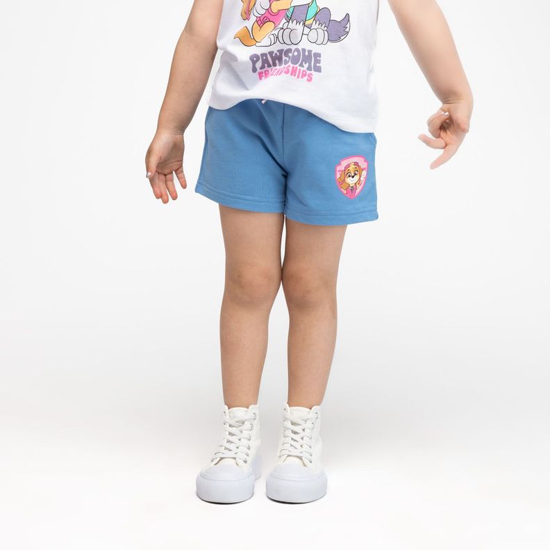 Short Niña Mini Print Azul Paw Patrol-2