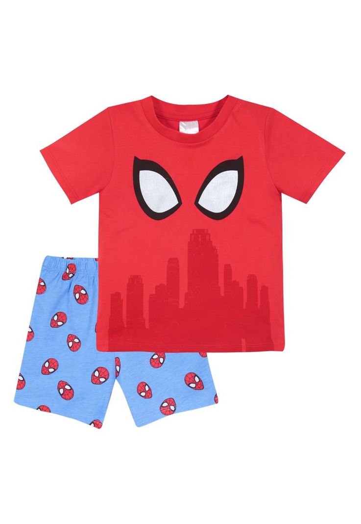Pijama Niño Spiderman Watch the City Rojo Marvel-2
