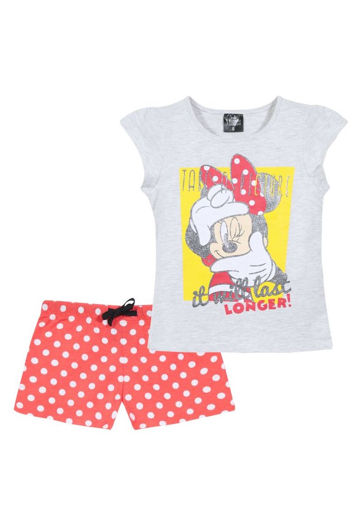 Pijama Niña Minnie Looking For Selfie Rojo Disney-2