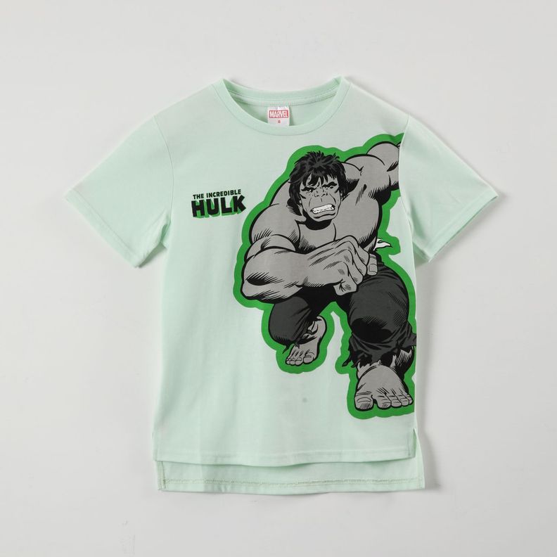 Polera Manga Corta Niño Hulk Avengers Verde Marvel-0