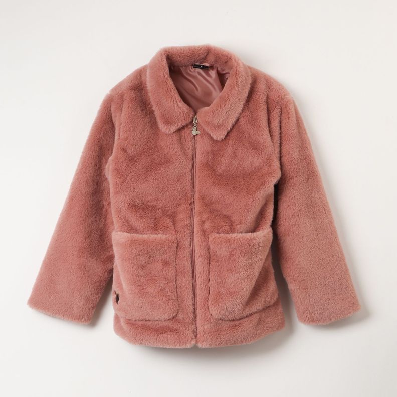 Chaqueta Niña Minnie Felpa Rosado Disney-0