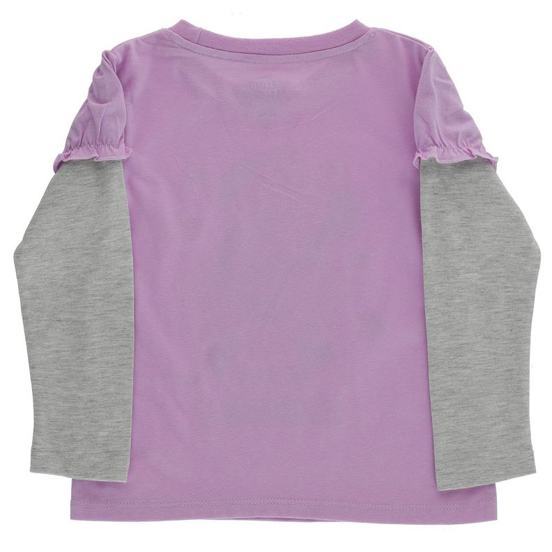 Polera Manga Larga Niña Minnie Moño Morado Disney-1