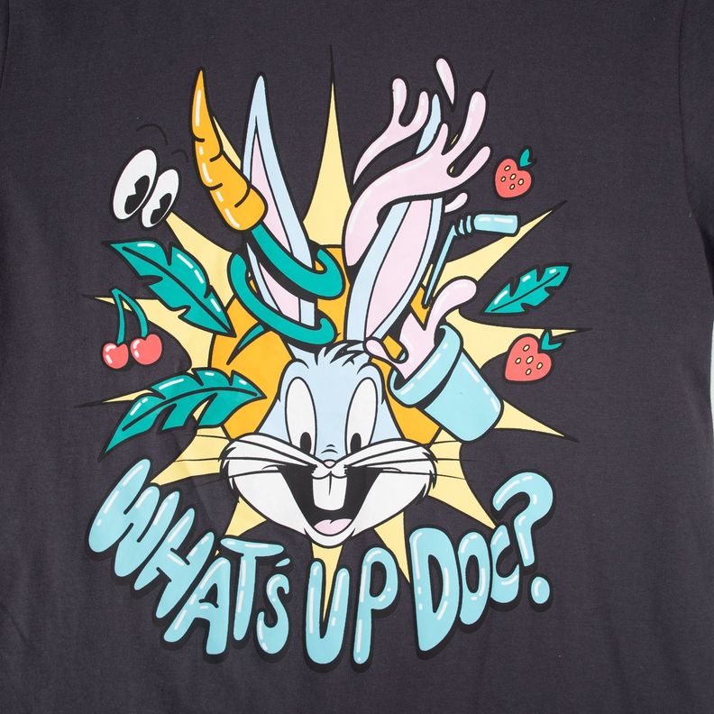 Polera Hombre Bugs Bunny Negro Looney Tunes-1