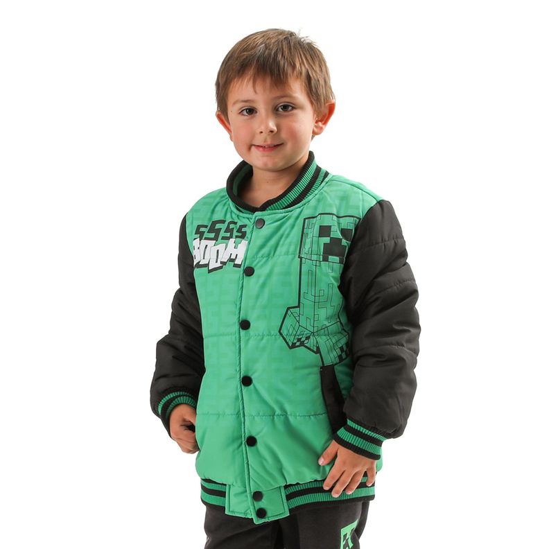 Chaqueta Niño Sss Boom Verde Minecraft-0