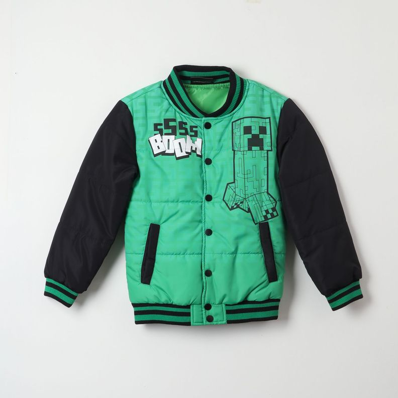 Chaqueta Niño Sss Boom Verde Minecraft-1