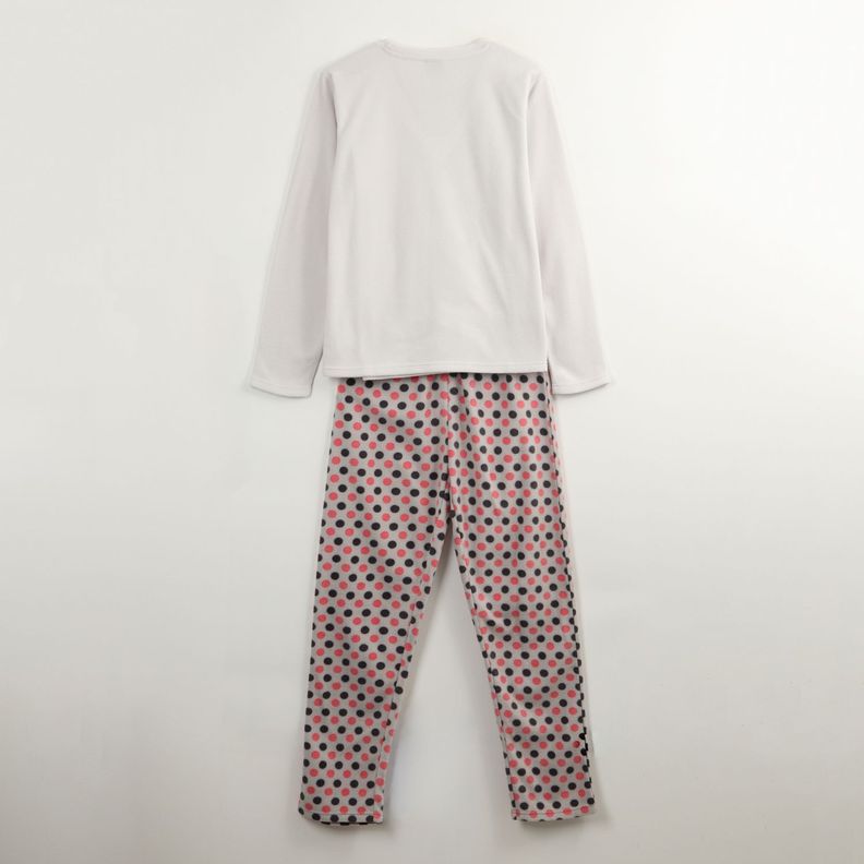 Pijama Polar Mujer Minnie Posando Gris Disney-5