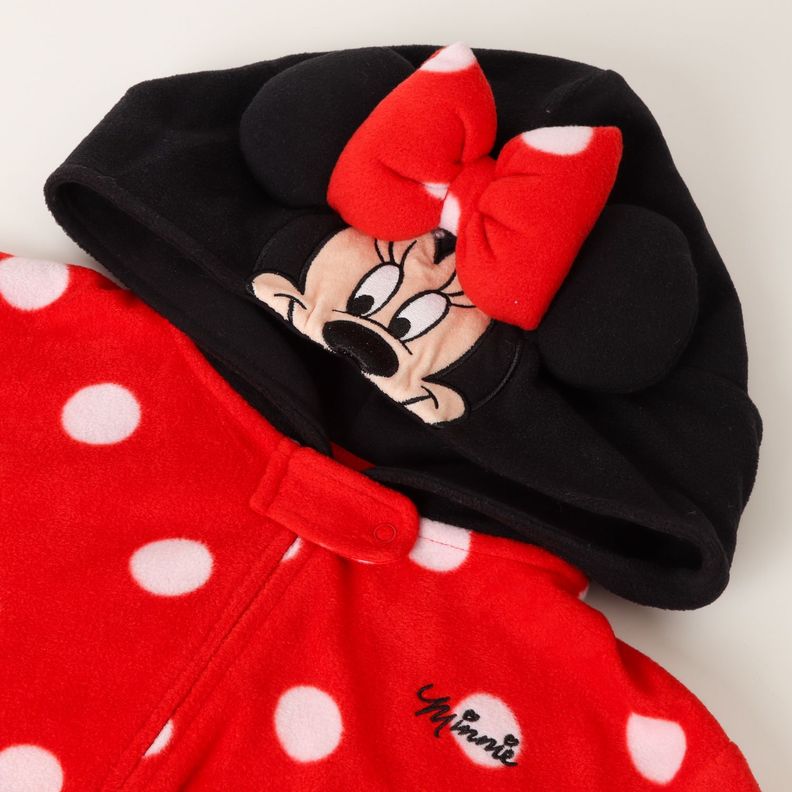 Pijama Polar Niña Minnie Entero Rojo Disney (Talla 6,8 y 10)-1