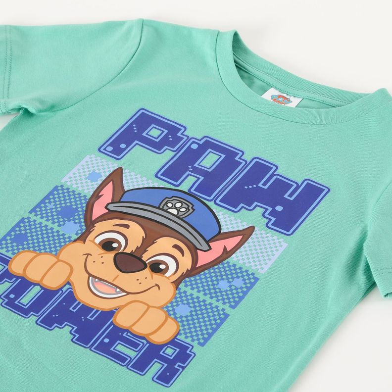 Polera Manga Corta Niño Verde Paw Patrol-2