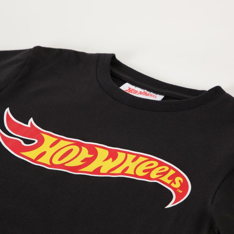 Polera Manga Corta Niño Hot Wheels Negro-2