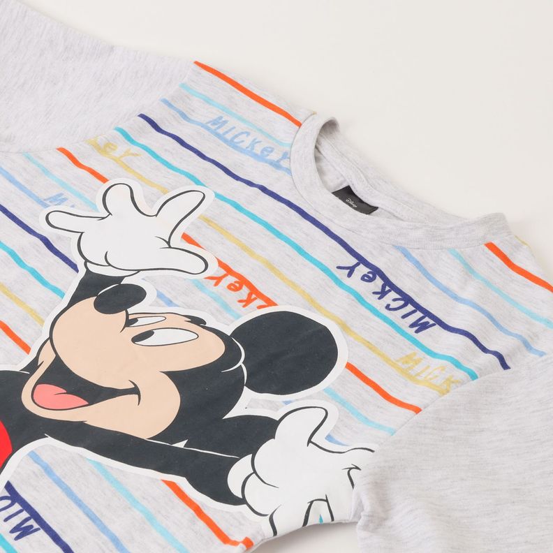 Pijama Corto Niño Mickey Alegre Gris Disney-1