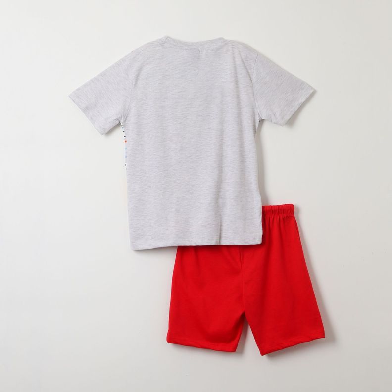 Pijama Corto Niño Mickey Alegre Gris Disney-3