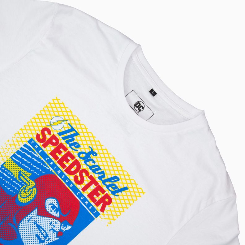 Polera Hombre  The Flash Caratula Blanco Dc Comics-1