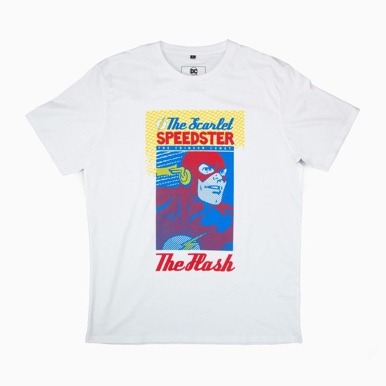 Polera Hombre  The Flash Caratula Blanco Dc Comics-0