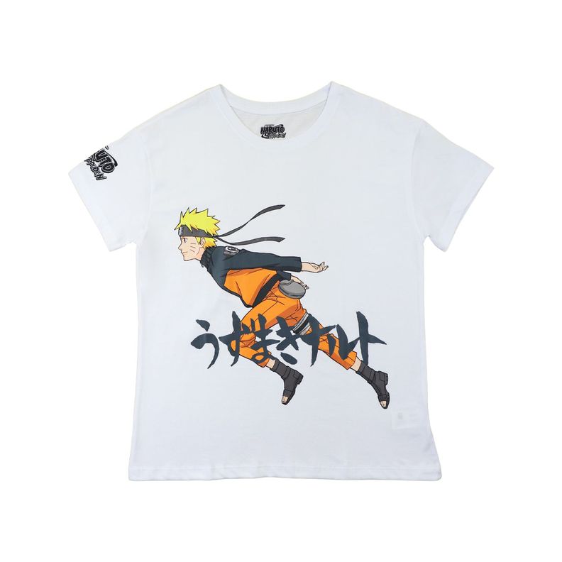 Polera Mujer Corriendo Blanco Naruto-0